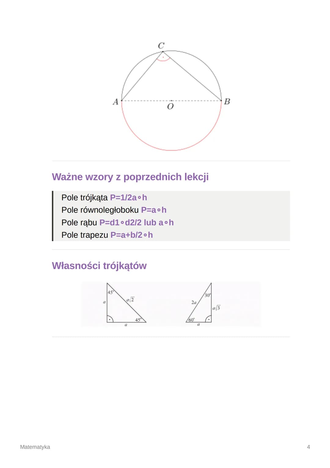 ING
099
Matematyka
Okrąg i koło
Koło - zbiór wszystkich punktów, których odległość od środka jest mniejsza lub
równa długości promienia.
Okr