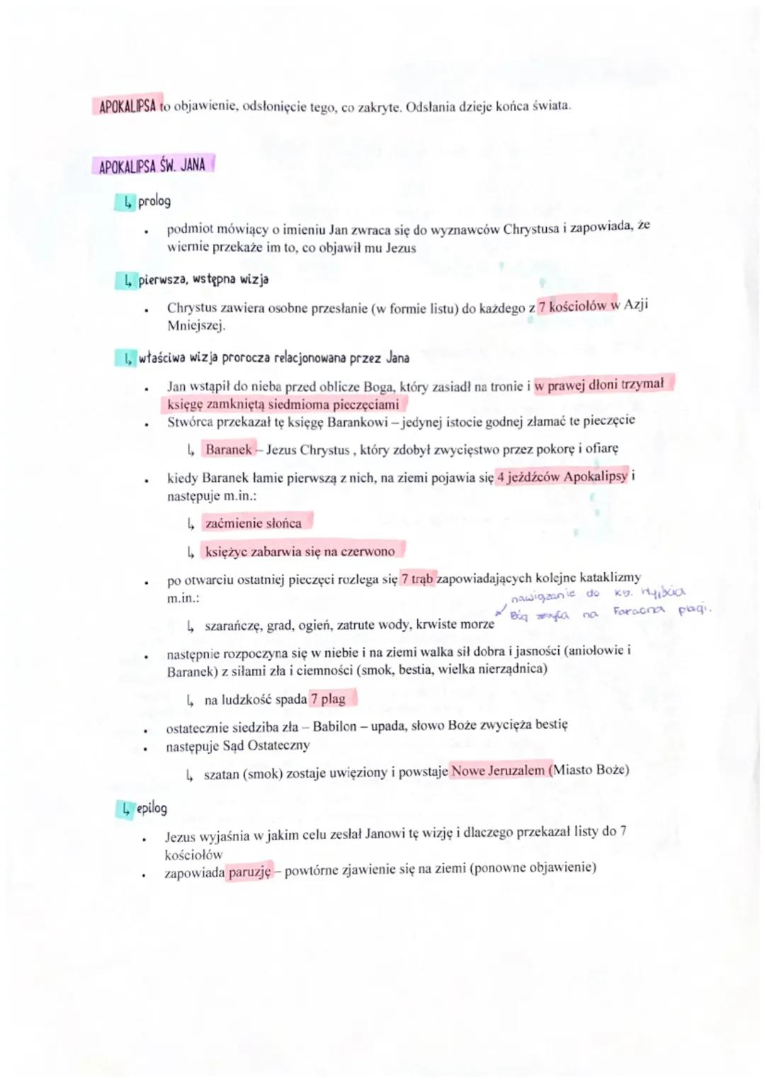 APOKALIPSA to objawienie, odsłonięcie tego, co zakryte. Odsłania dzieje końca świata.
APOKALIPSA ŚW. JANA
↳ prolog
podmiot mówiący o imieniu