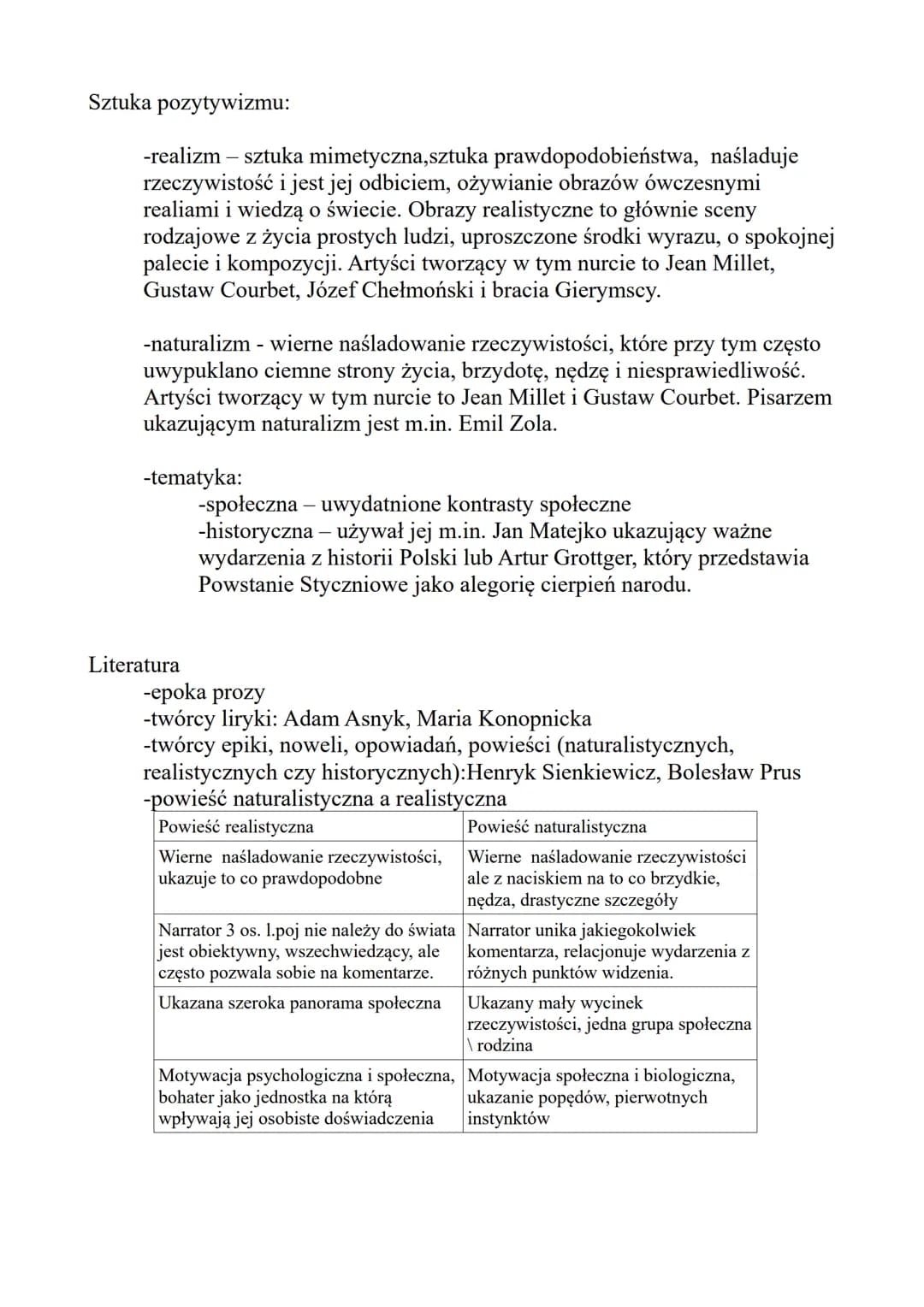 Ramy czasowe:
Europa:
1850r- początek epoki, rewolucja przemysłowa w Angli,
lata 80 XIXw. (do 1890)- koniec epoki.
Polska:
Pozytywizm
1864r-