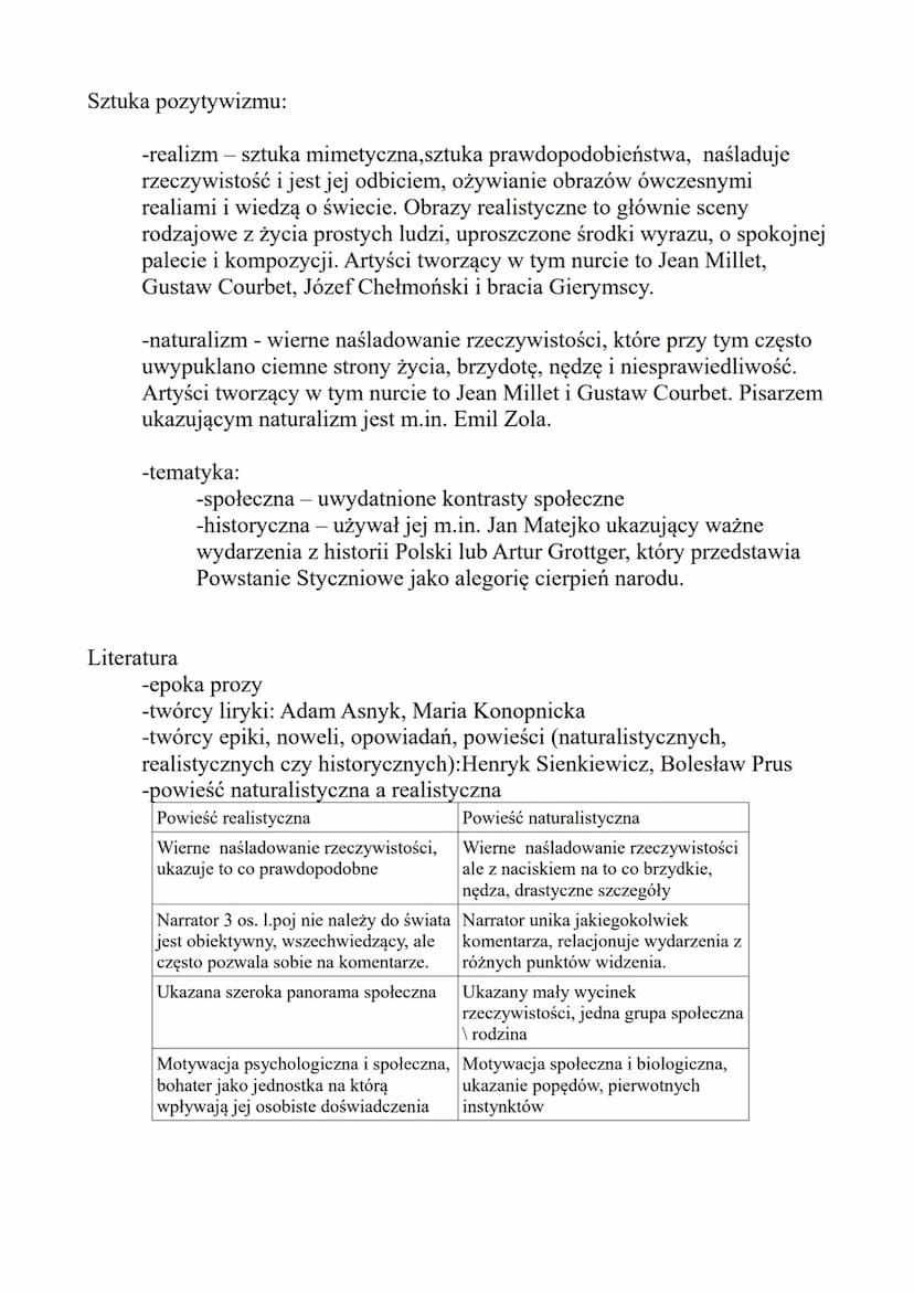 Ramy czasowe:
Europa:
1850r- początek epoki, rewolucja przemysłowa w Angli,
lata 80 XIXw. (do 1890)- koniec epoki.
Polska:
Pozytywizm
1864r-