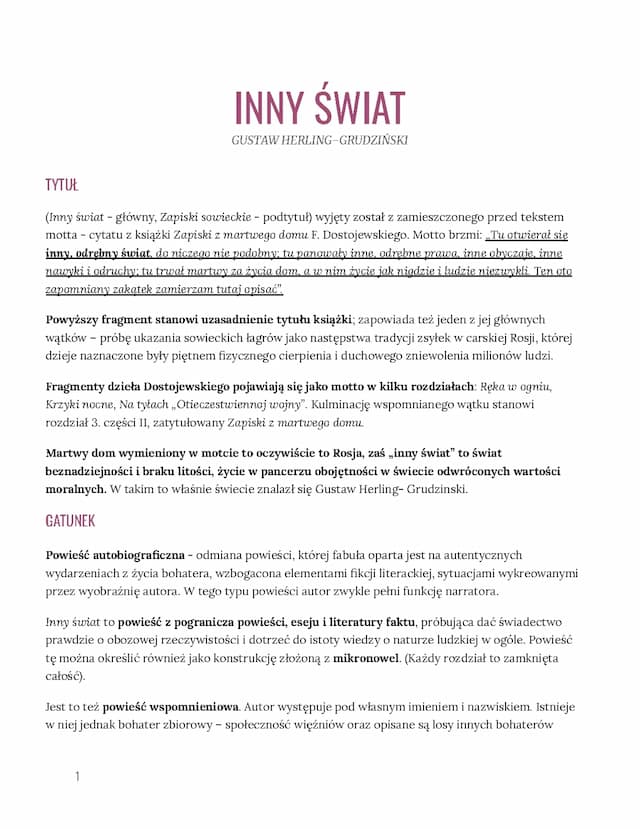 Know „Inny świat” - Gustaw Herling-Grudziński thumbnail