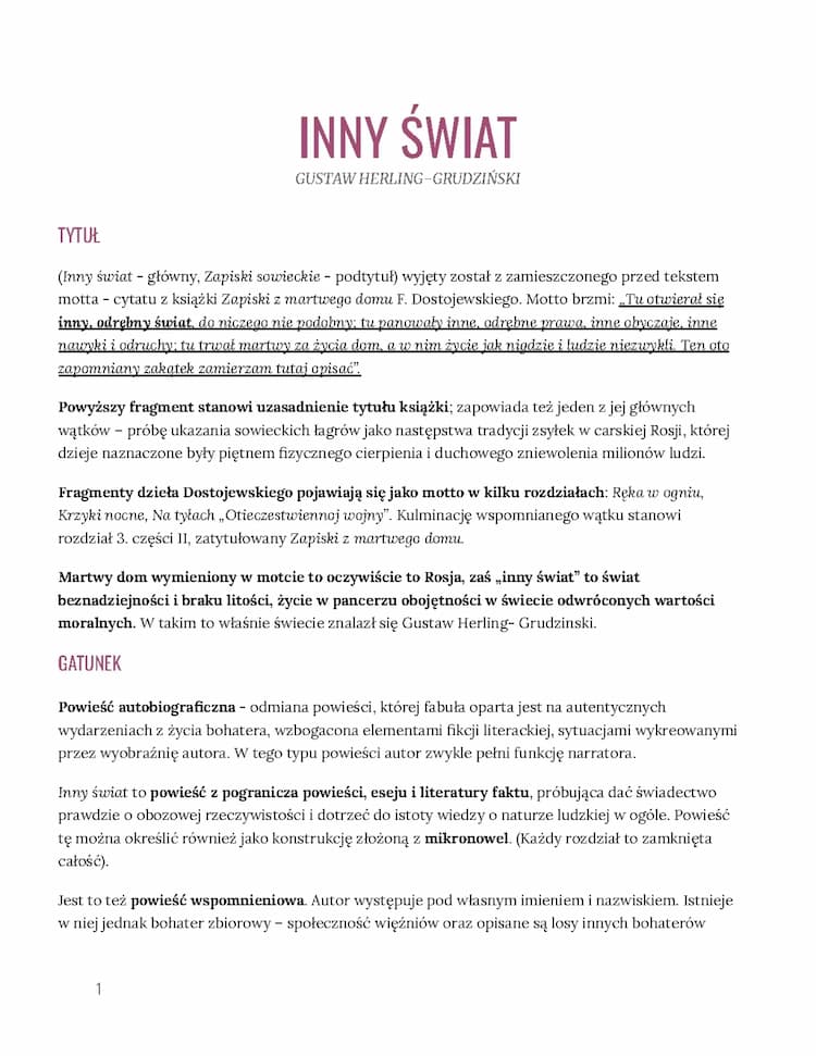 Know „Inny świat” - Gustaw Herling-Grudziński thumbnail