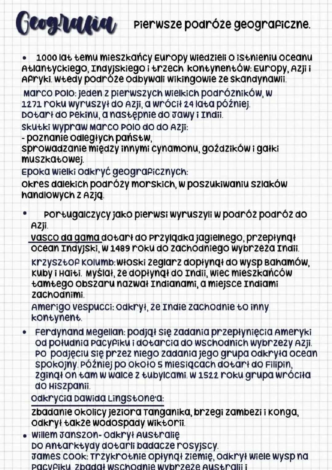 Pierwsze podróże geograficzne