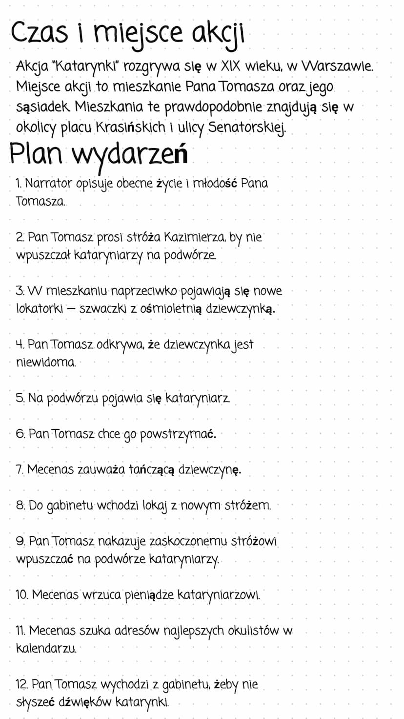 Katarynka
Streszczenie
Bohaterem "Katarynki" jest Pan Tomasz - elegancki,
zamożny stary kawaler, mecenas na emeryturze i znawca
sztuki. Mężc