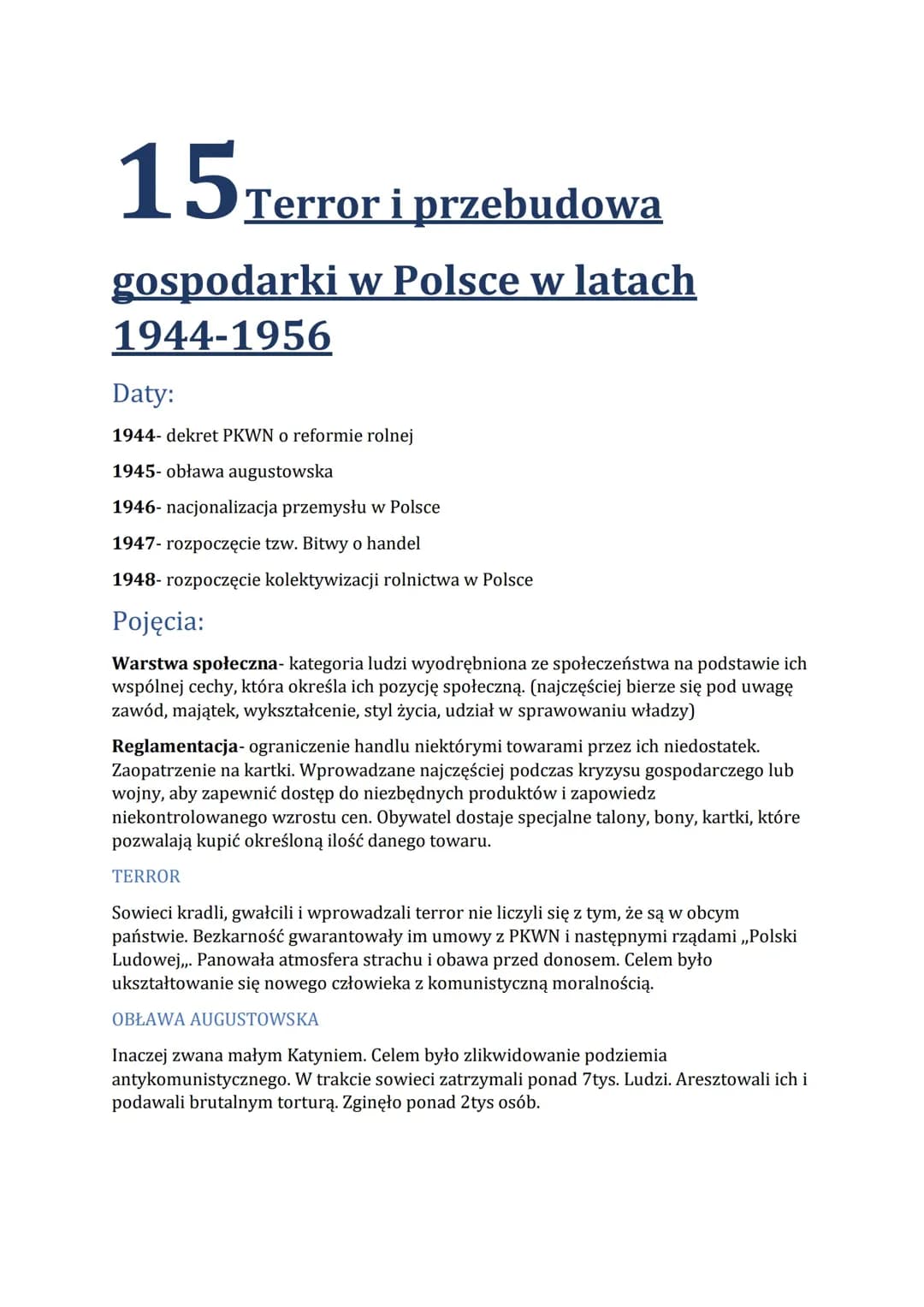 Terror i Gospodarka w Polsce 1944-1956: Kolektywizacja i Nacjonalizacja