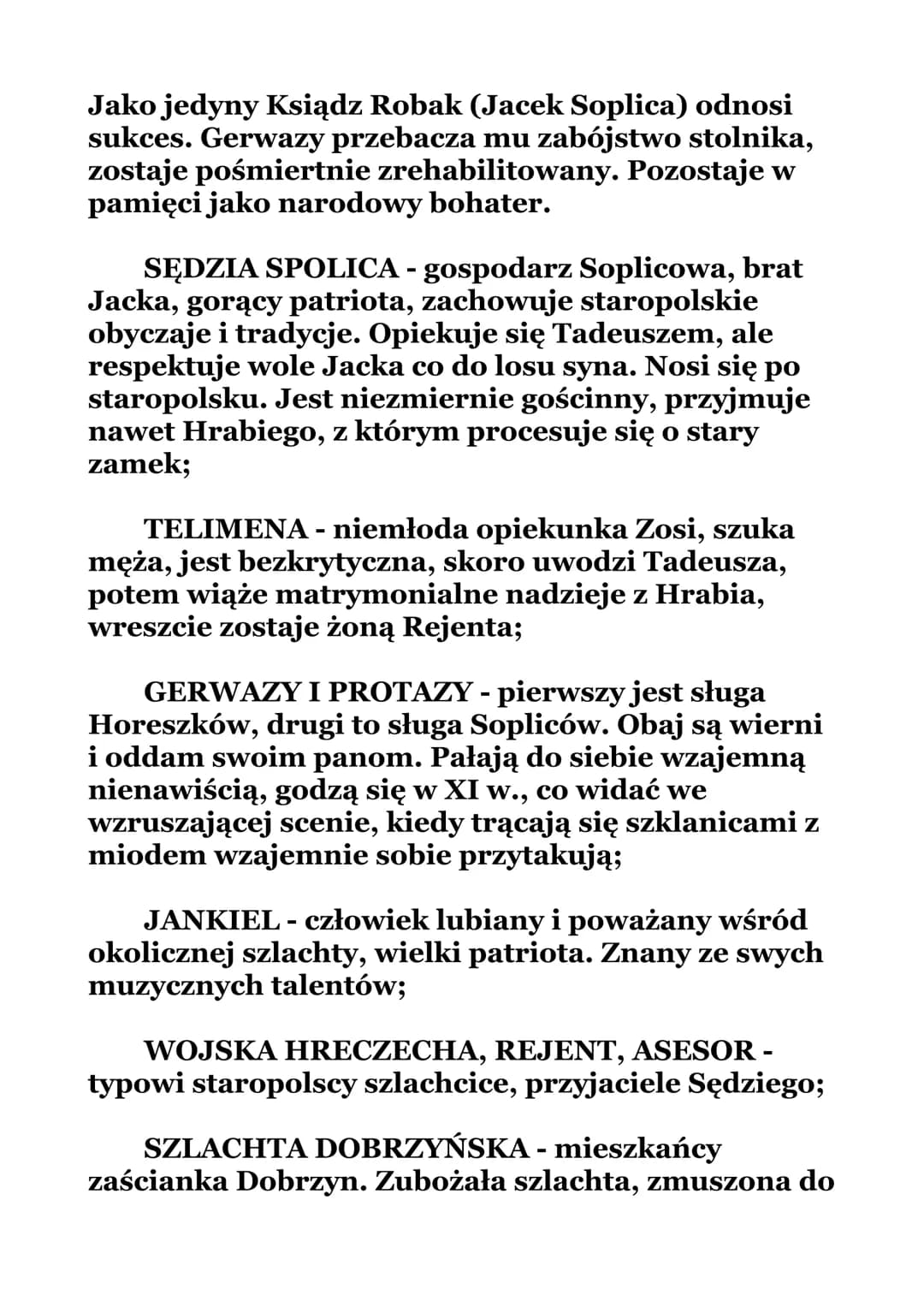 Pan Tadeusz - streszczenie, bohaterowie i motywy dla dzieci
