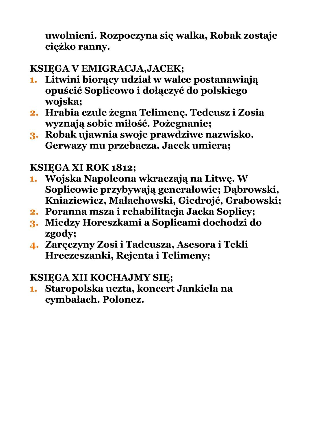 PAN TADEUSZ"
ADAM MICKIEWICZ
*CZAS I MIEJSCE AKCJI;
Akcja ,,Pana Tadeusza” rozgrywa się na Litwie w
Soplicowie oraz w Dobrzynia.
Rozpoczyna 