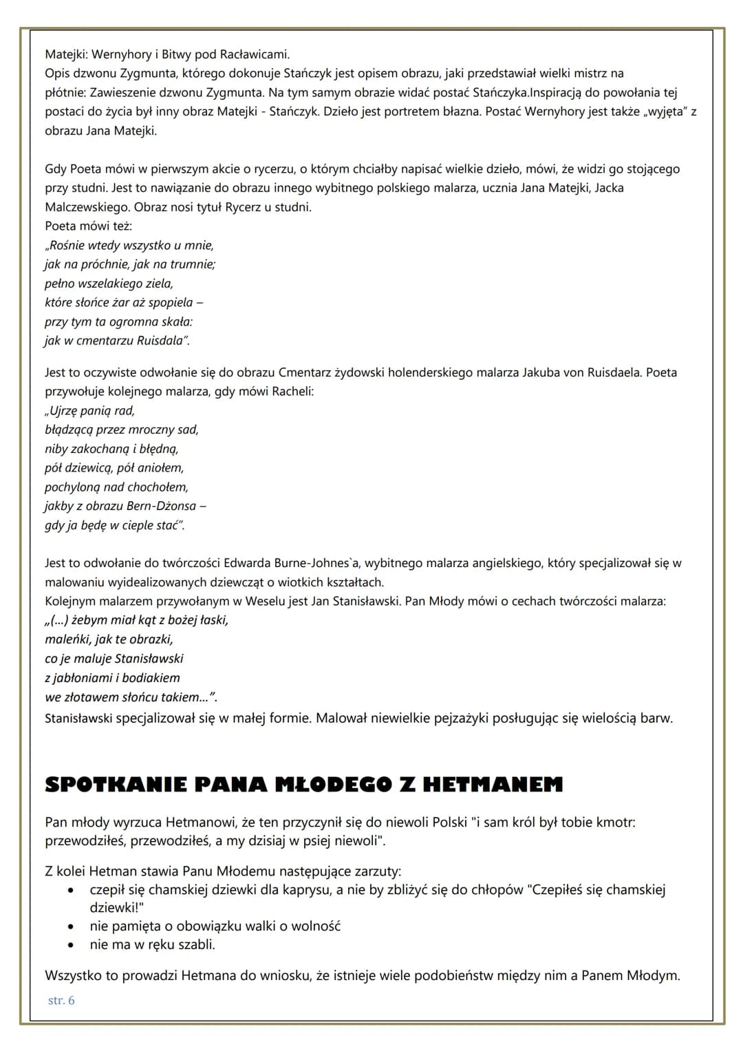 WESELE"
Obraz inteligencji w „Weselu"
Inteligencja została w „Weselu" ukazana w sposób negatywny. To przedstawiciele mieszkańców Krakowa. Są