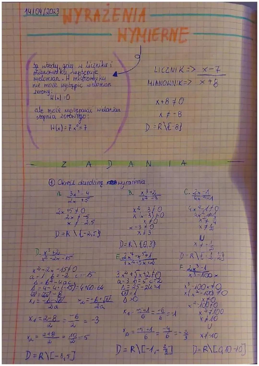 Zrozumienie wyrażeń wymiernych: Podstawy i przykłady