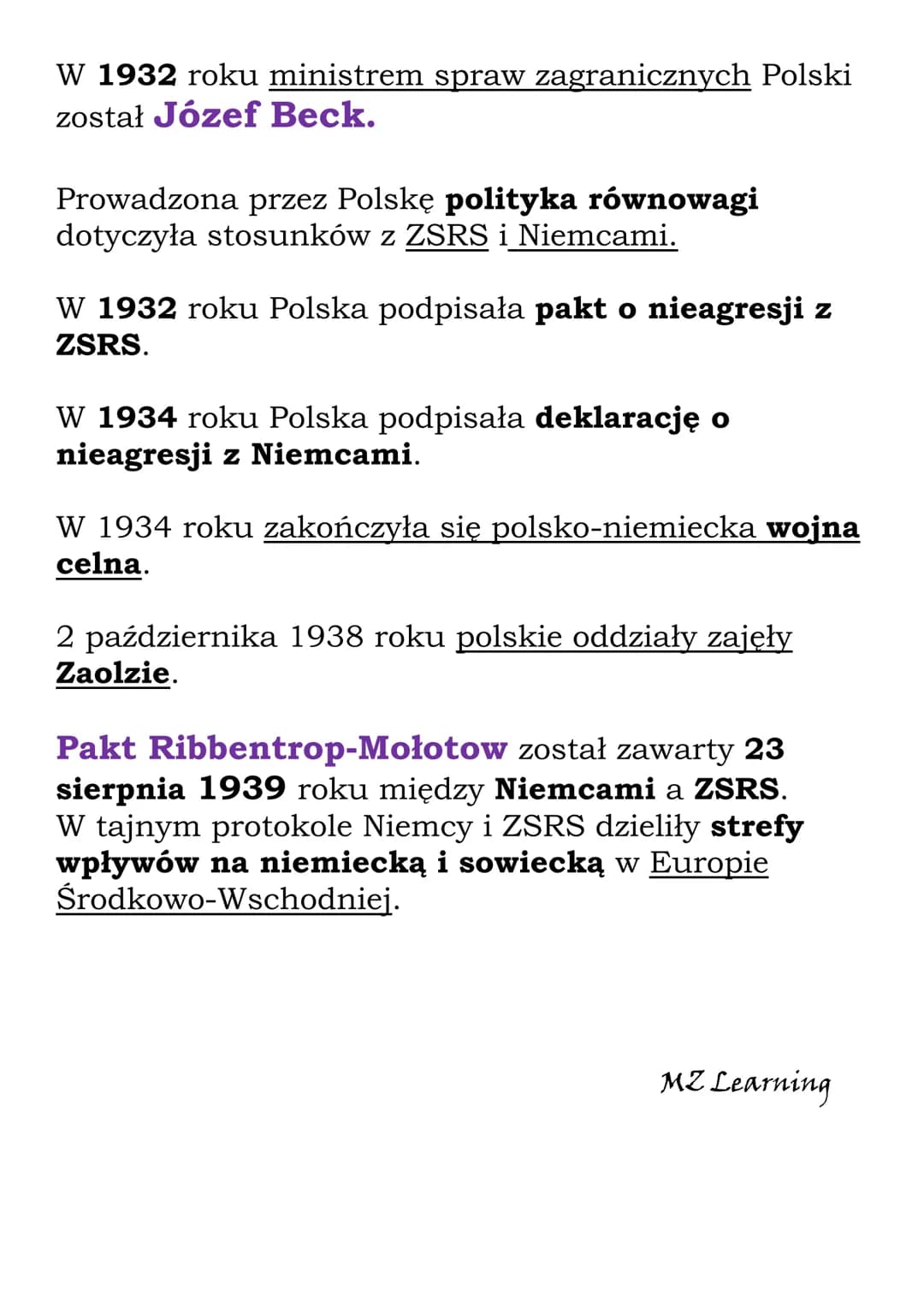 
<p>Polska polityka zagraniczna w okresie międzywojennym była ukształtowana przez szereg sporów terytorialnych oraz zawieraniu sojuszy z róż