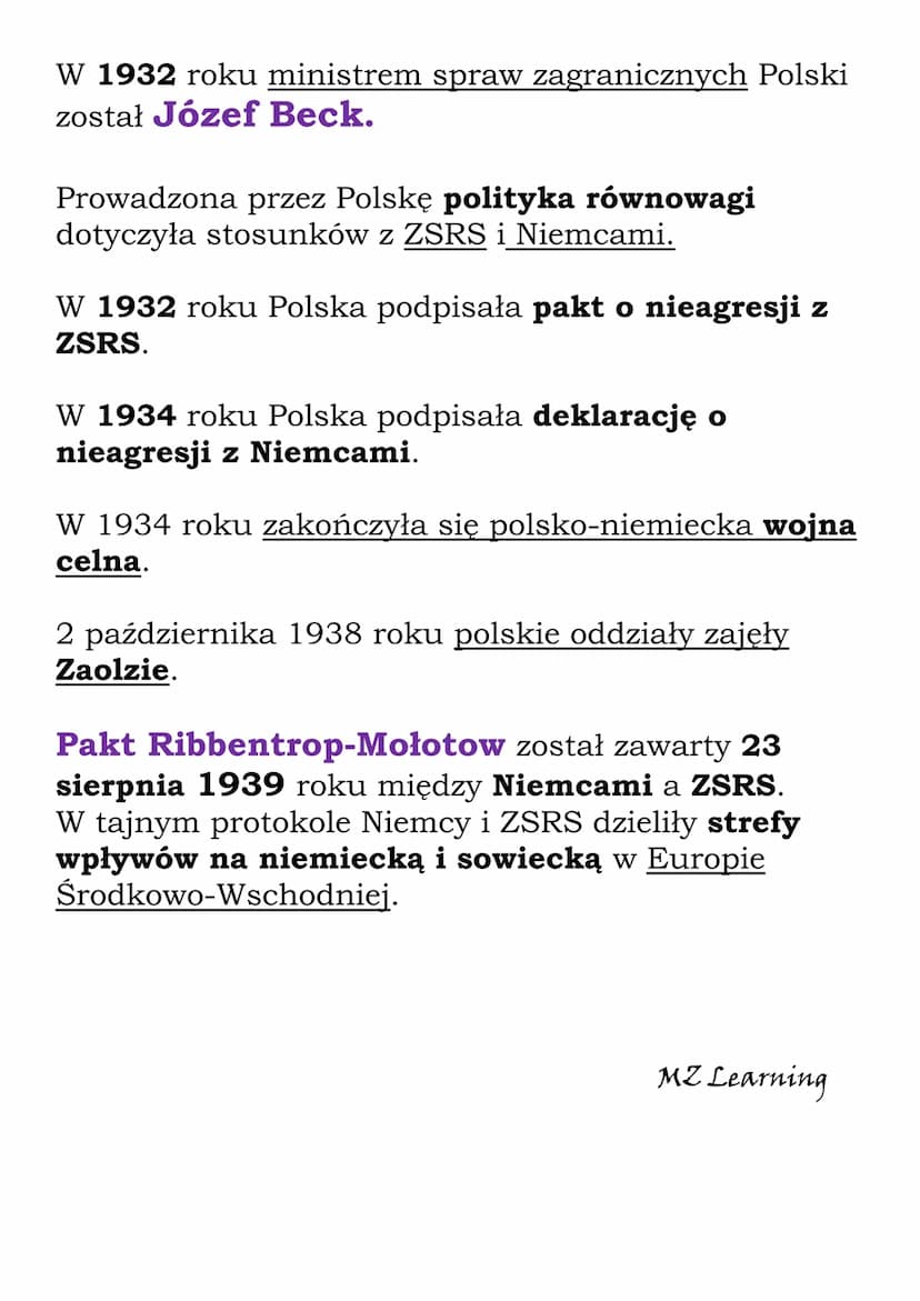 
<p>Polska polityka zagraniczna w okresie międzywojennym była ukształtowana przez szereg sporów terytorialnych oraz zawieraniu sojuszy z róż