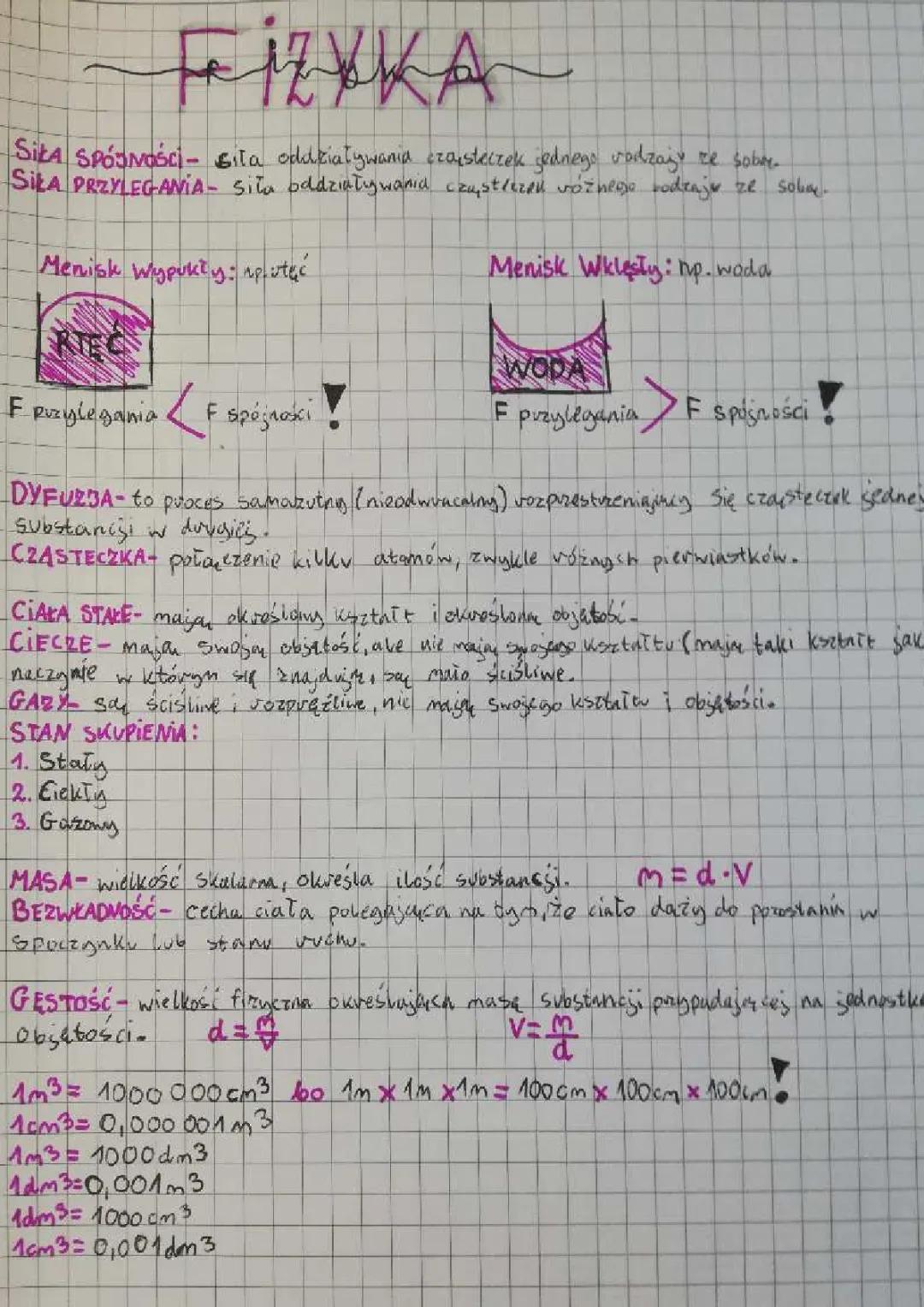 Fizyka Klasa 7: Właściwości i Budowa Materii - Test i Odpowiedzi