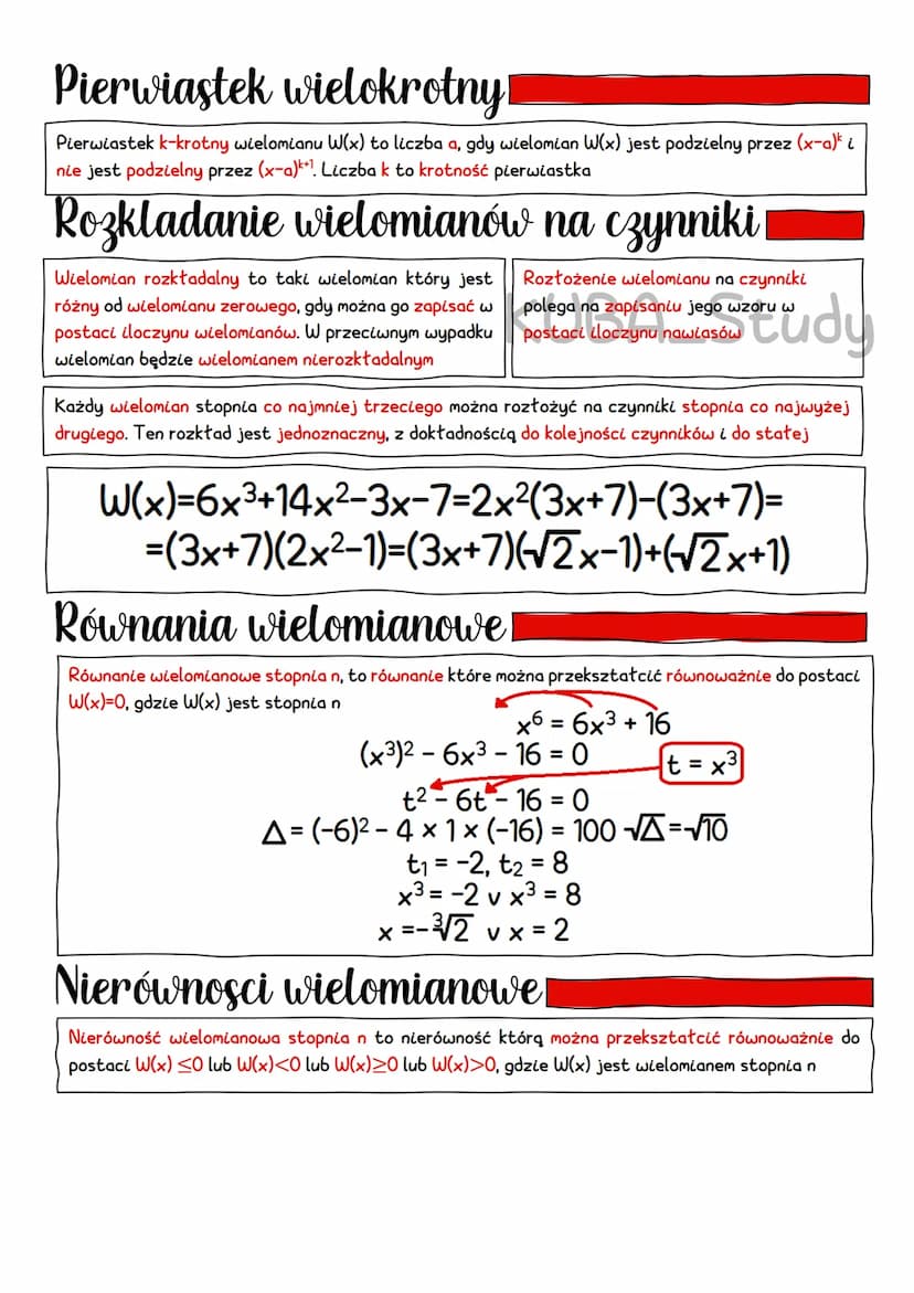 Wielomiany
Jednomian stopnia n to wyrażenie
które można zapisać jako axx", gdzie
a jest ustaloną liczbą rzeczywistą
różną od 0
Liczba a to w