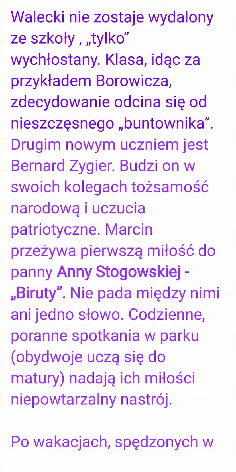 SYZYFOWE
PRACE-
Strzeszczenie
krótkie:
Czwartego stycznia
rodzice Marcinka
Borowicza odwożą go z
rodzinnych Gawronek do
szkoły w Owczarach i