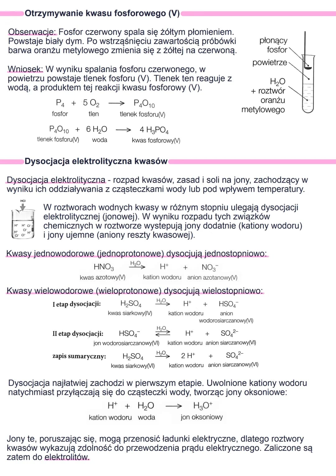 Kwasy
Kwasy to związki chemiczne, których cząsteczki są zbudowane z atomów wodoru
oraz reszty kwasowej. Mają postać:
m
H₁R
Jeśli resztę kwas