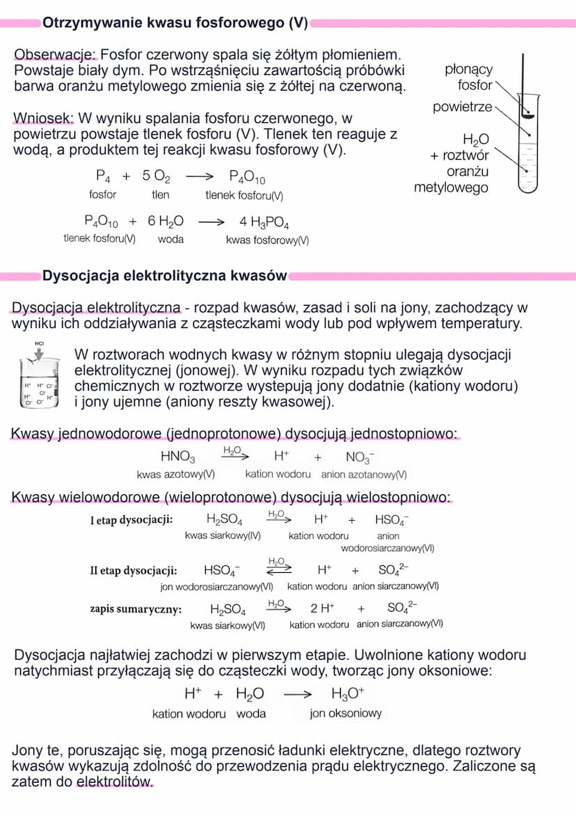 Kwasy
Kwasy to związki chemiczne, których cząsteczki są zbudowane z atomów wodoru
oraz reszty kwasowej. Mają postać:
m
H₁R
Jeśli resztę kwas