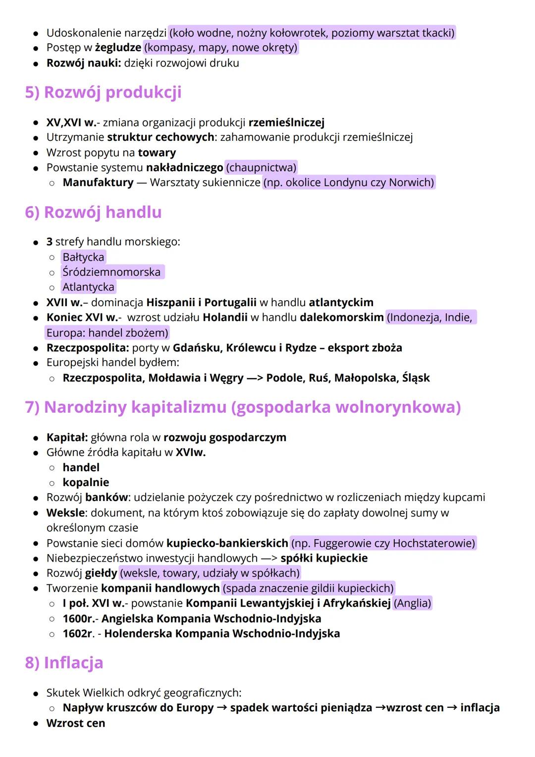 --- OCR Start ---
Przemiany społeczno-gospodarcze w Europie
1) Rozwój demograficzny
• XIV-XV w.- wojny i epidemie (np. dżuma) → przejściowy 