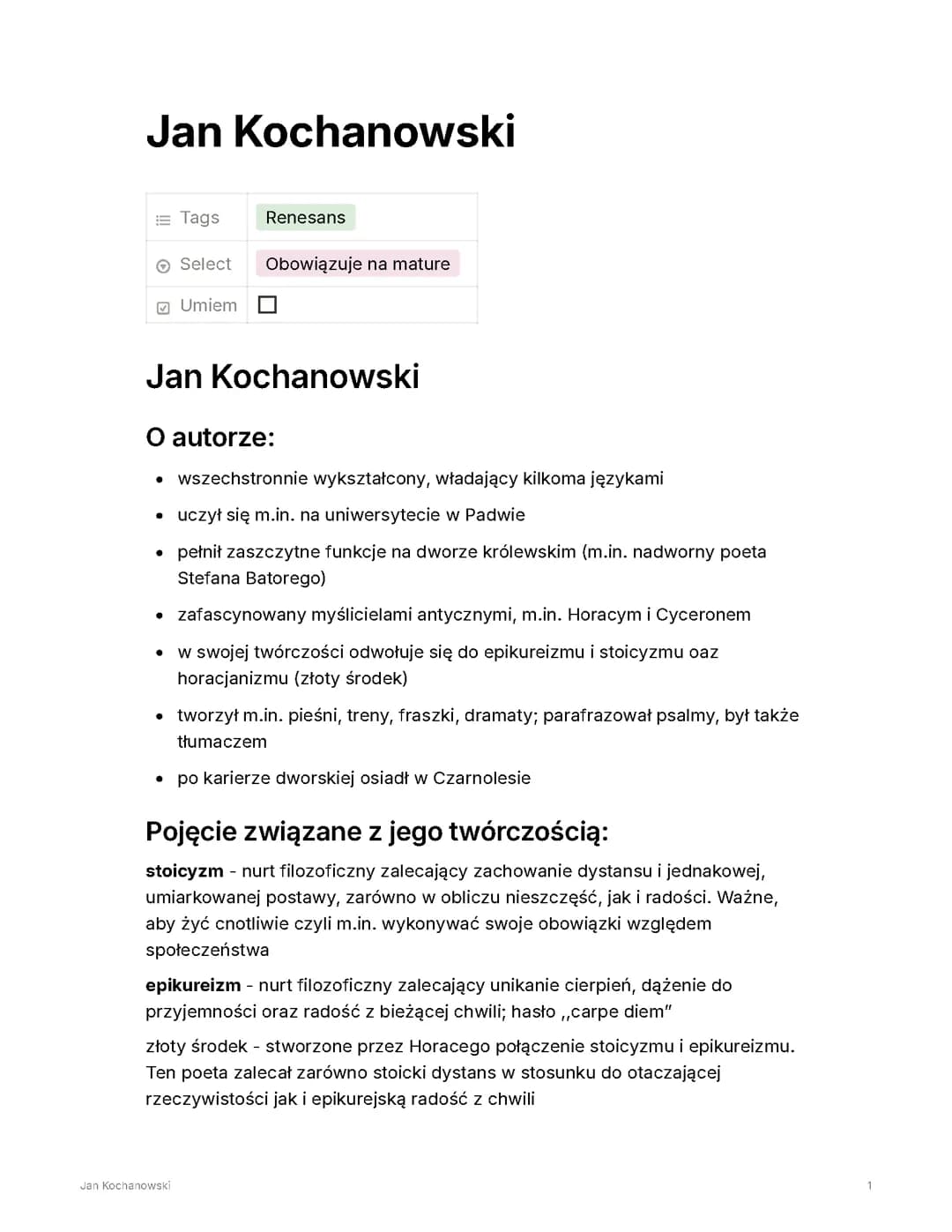Jan Kochanowski