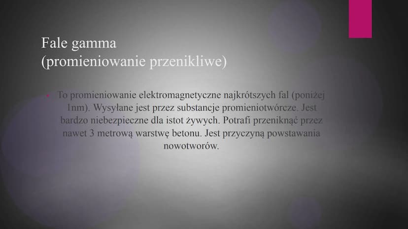 Fale elektromagnetyczne Fale elektromagnetyczne to zaburzenia pola
elektrycznego i magnetycznego.
Zmienne pole magnetyczne wytwarza zmienne 