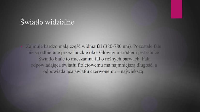 Fale elektromagnetyczne Fale elektromagnetyczne to zaburzenia pola
elektrycznego i magnetycznego.
Zmienne pole magnetyczne wytwarza zmienne 