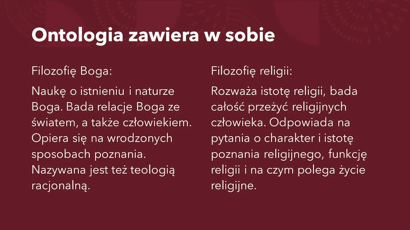 PODSTAWY
FILOZOFII DYSCYPLINY
FILOZOFICZNE
Podział podstawowy ONTOLOGIA/METAFIZYKA ONTOLOGIA/METAFIZYKA
Metafizyka - to co poza fizyką, poza
