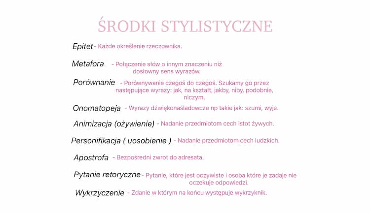Know Środki stylistyczne 🩷 thumbnail