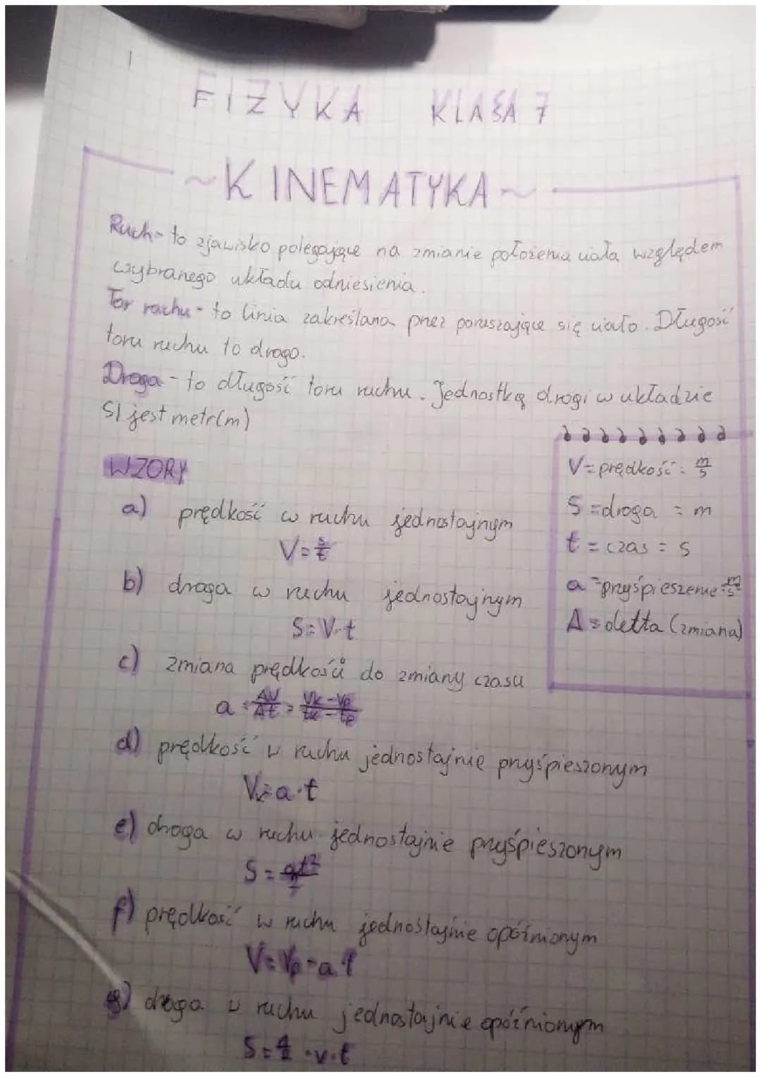 Fizyka Kinematyka Klasa 7: Ruch Jednostajny i Przyspieszony
