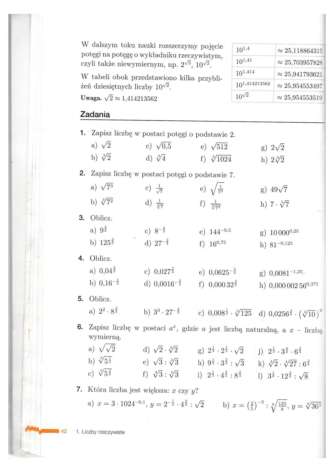 1.9
str. 40-42 posega a jutaamien
ax.ay=
ax
a axy
ay
(ax) = ax.y
x+y
= a
=
a*b*= (ab)x
a² = (a) *
3
a) √2=2&
b) 2 = 23
c) √0₁5 = √ € = ( 2 )