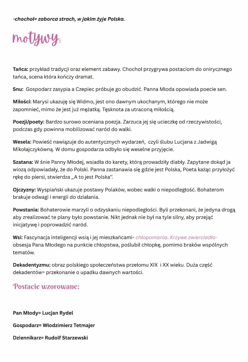 Wesele"
Stanisław Wyspiański
Epoka: Młoda Polska Czas powstania: 1900-1901 Rodzaj: dramat symboliczny
Czas akcji: noc z 20 na 21 listopada 1
