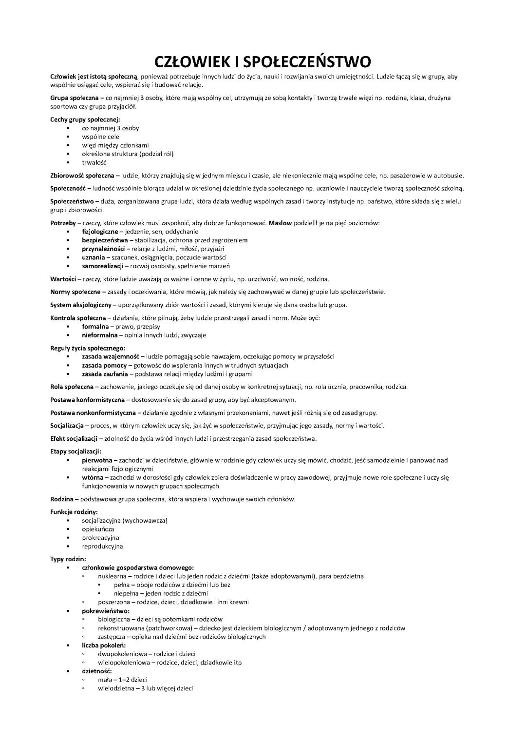 człowiek i społeczeństwo