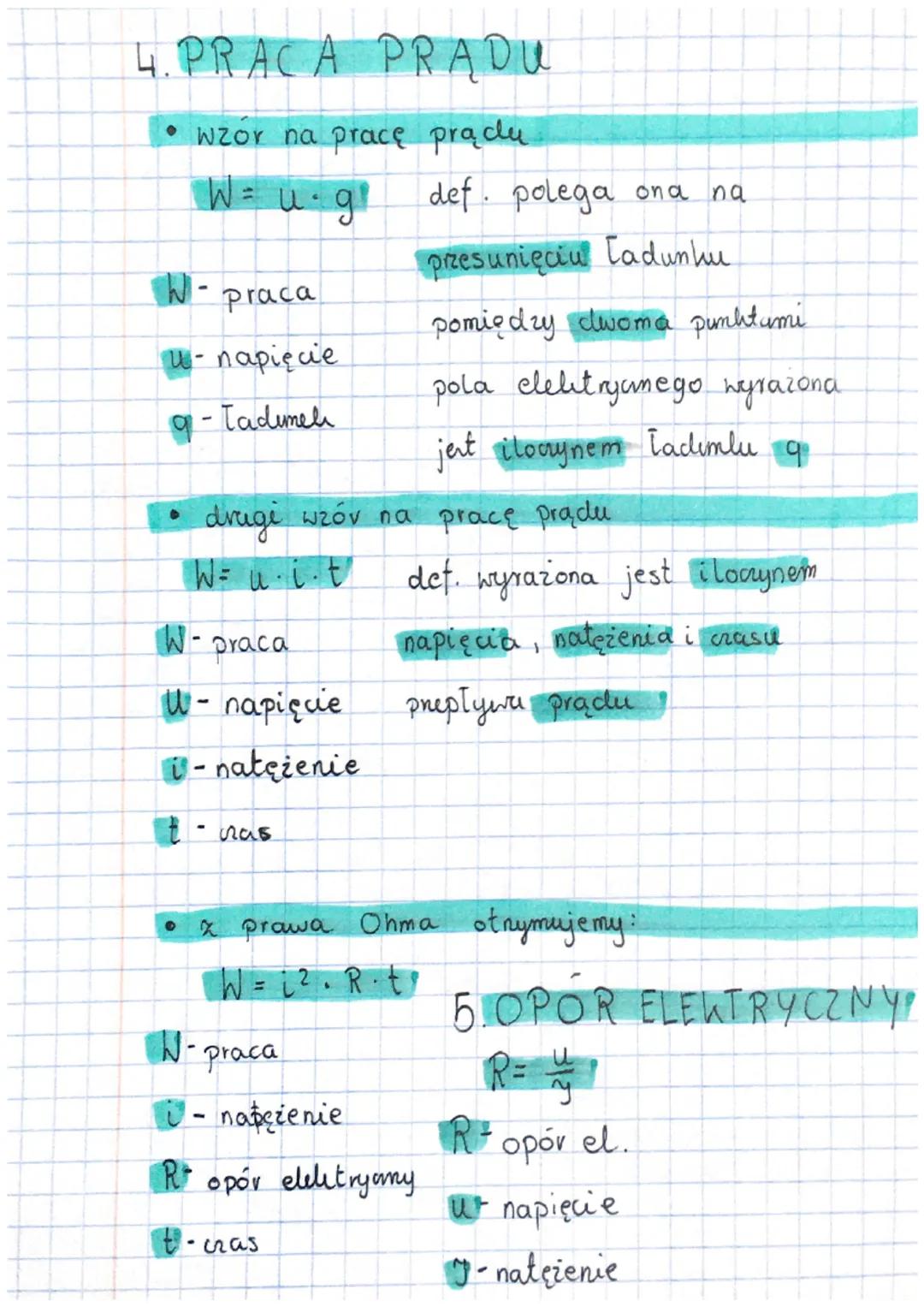 prad elektryczny
1. NAPIĘCIE: U= 4 U-papięcie W- praca 9-
-Tadimeli el
oznaczamy litera u jednostha jest [v]
2. NATERZENIE:
1 = ²/1/2
9
1- n