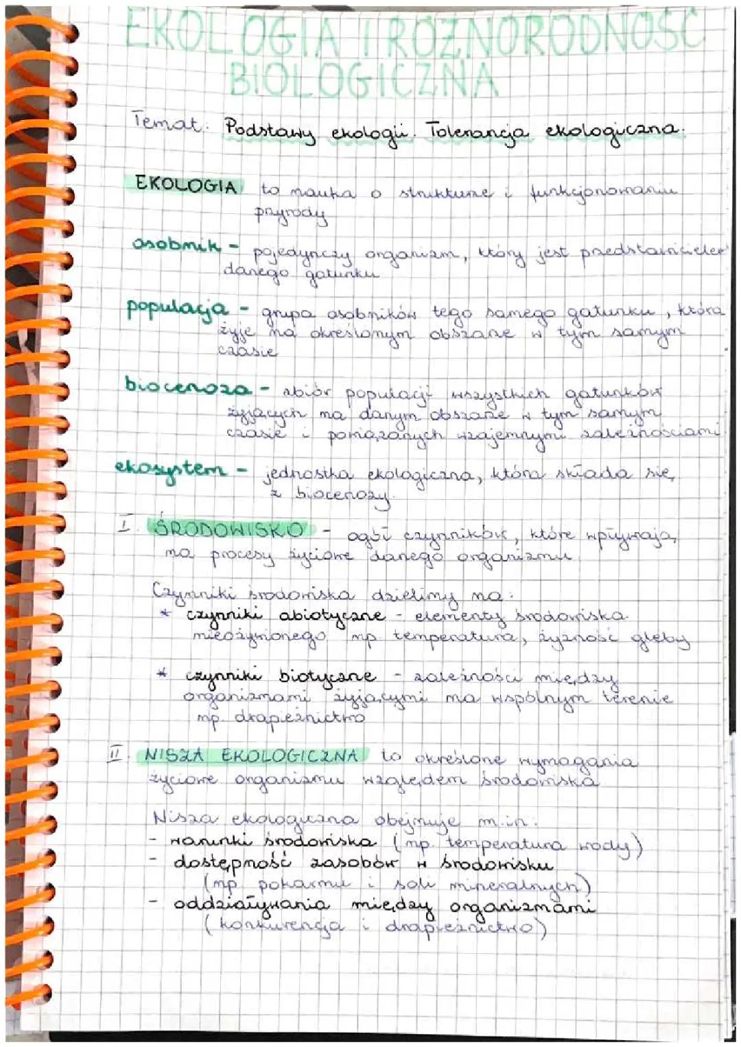 Ekologia – Podstawy Wiedzy o Ekosystemach i Tolerancji Ekologicznej