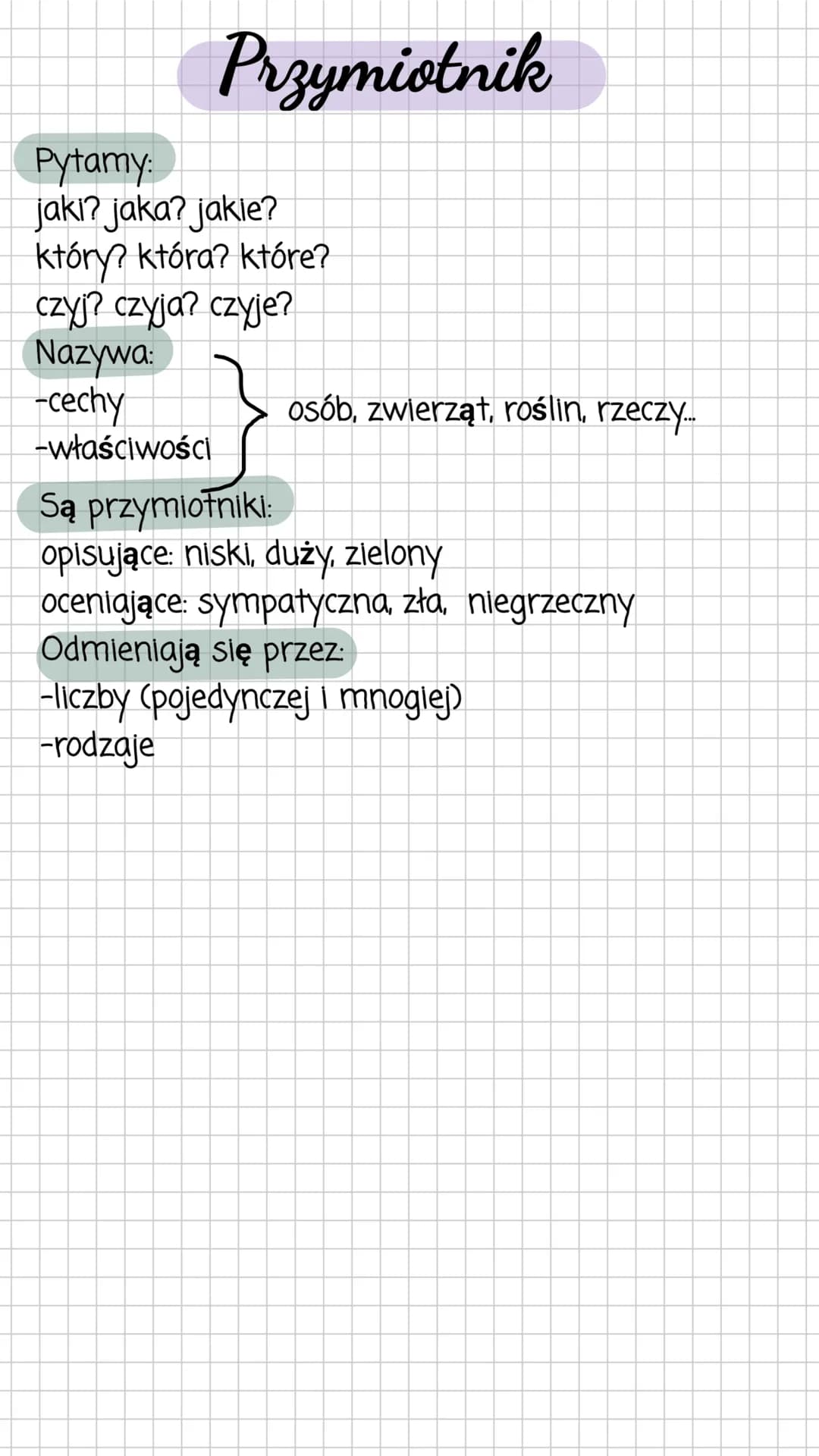 Czasownik
Pytamy: co robi? co się z nim dzieje? w jakim stanie
się znajduje?
Odmienia się przez:
-osoby
-liczby
-czasy
-rodzaje (w czasie pr