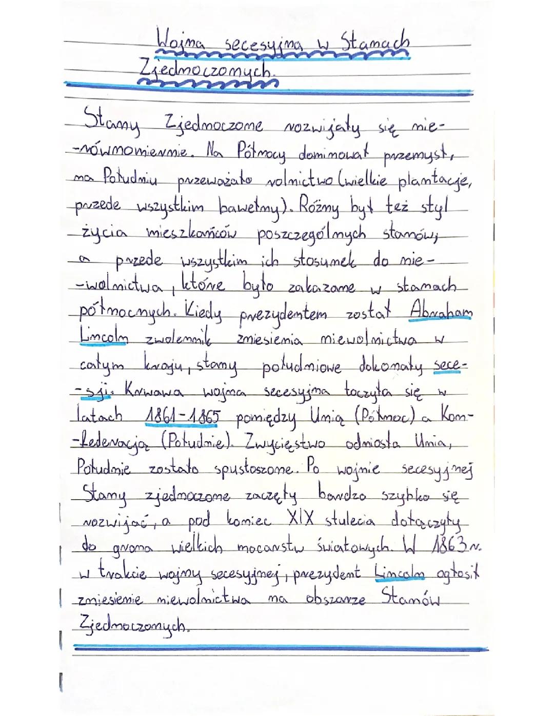 Wojna secesyjna w USA - Przyczyny, Przebieg, Wyniki