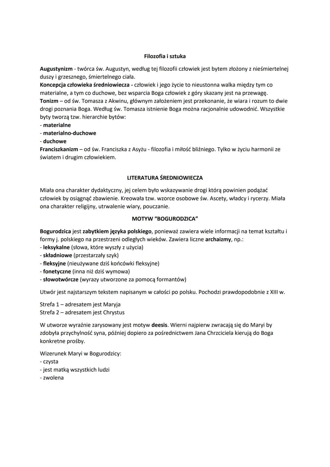 Czas trwania epoki -476-1453 r. (V-XV w.)
Teocentryzm - pogląd uznający boga/bogów za przyczynę i cel istnienia wszystkich bytów
Uniwersaliz