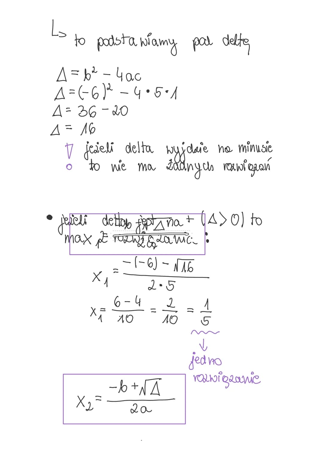RÓWNANIA KWADRATOWE
ax²2²+bx+c=0
gdzie:
a to
a, b, c ER -współczynniki
XER-amienna
WYRÓZNIK RÓWNANIA
KWADRATOWE GO
nazywany jest równies DEL