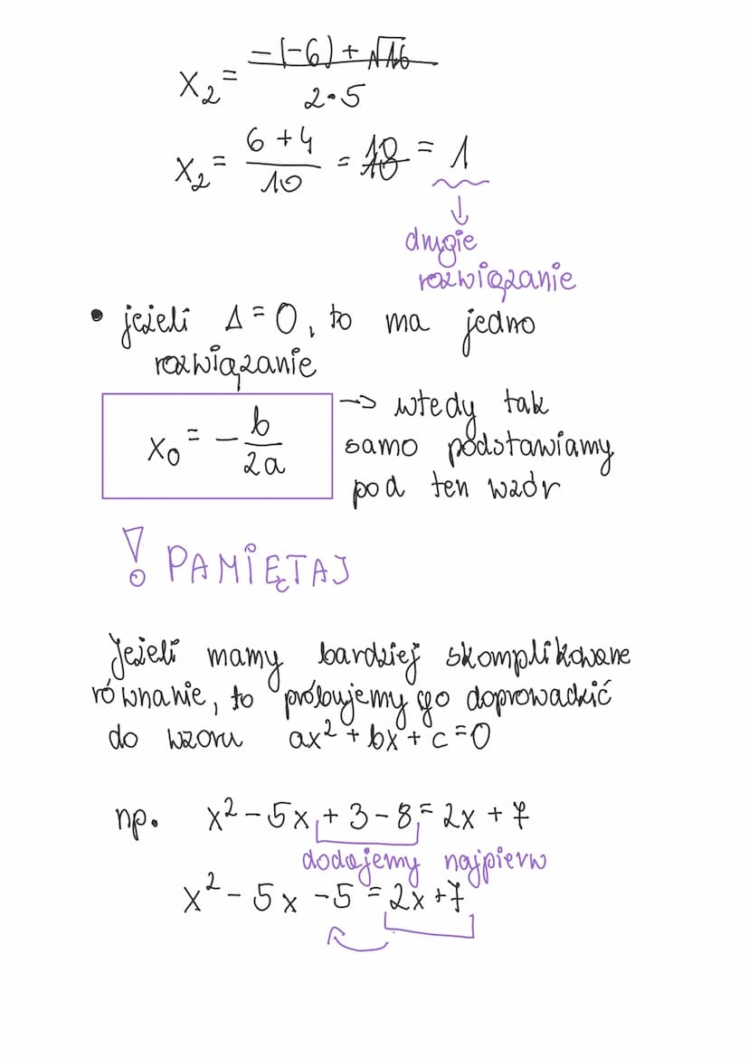 RÓWNANIA KWADRATOWE
ax²2²+bx+c=0
gdzie:
a to
a, b, c ER -współczynniki
XER-amienna
WYRÓZNIK RÓWNANIA
KWADRATOWE GO
nazywany jest równies DEL