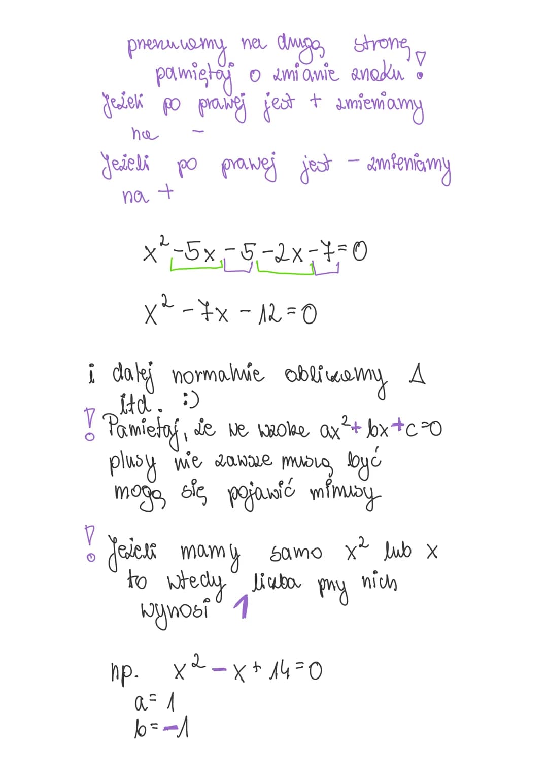 RÓWNANIA KWADRATOWE
ax²2²+bx+c=0
gdzie:
a to
a, b, c ER -współczynniki
XER-amienna
WYRÓZNIK RÓWNANIA
KWADRATOWE GO
nazywany jest równies DEL