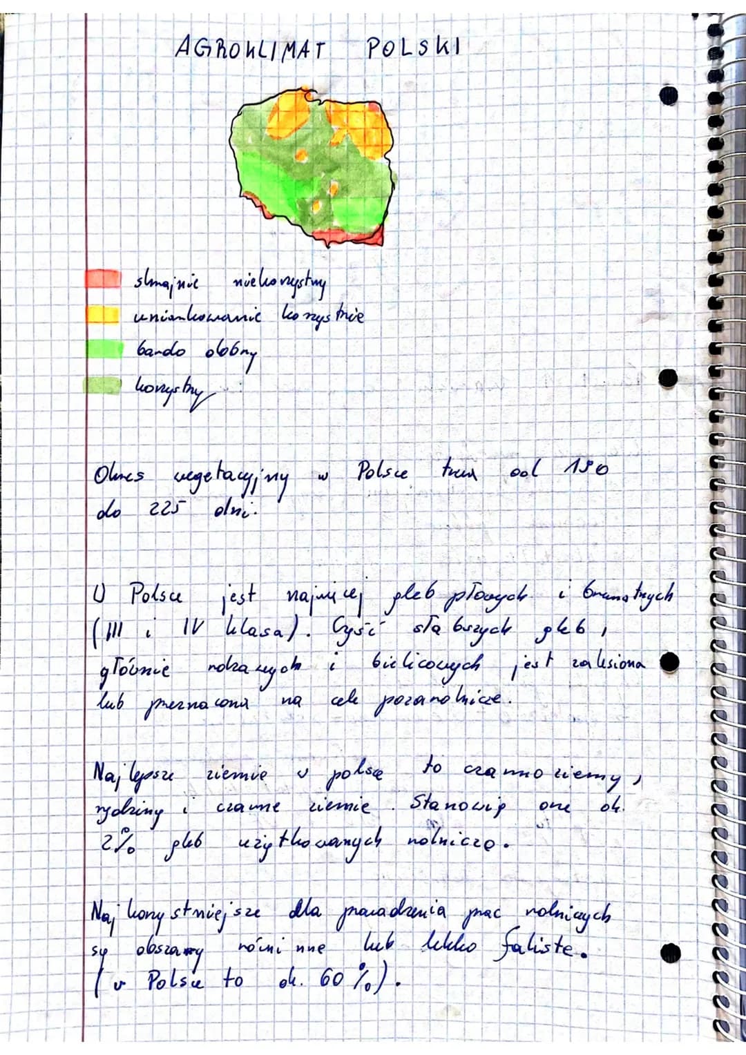 •GOSPODARKA
POLSKI
Temat 1: Warunki
пожиди
Warunki prynodumire:
• nanunki agroklimatyczne (temp. opady)
.
• warunki glebove
ukszta Ttovanie
