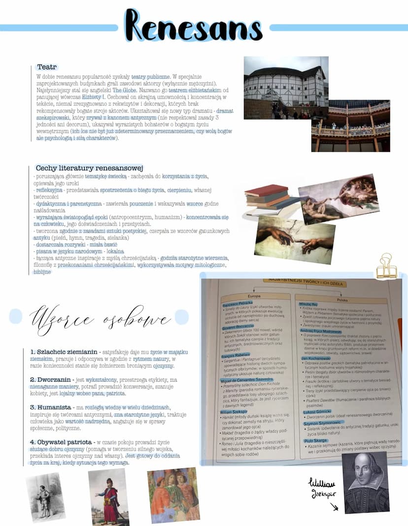Nazwa epoki
Nazwa Renesans pochodzi od francuskiego
słowa renaissance, które oznacza
,,odrodzenie", ponowne narodziny.
Używane jako nazwa ep