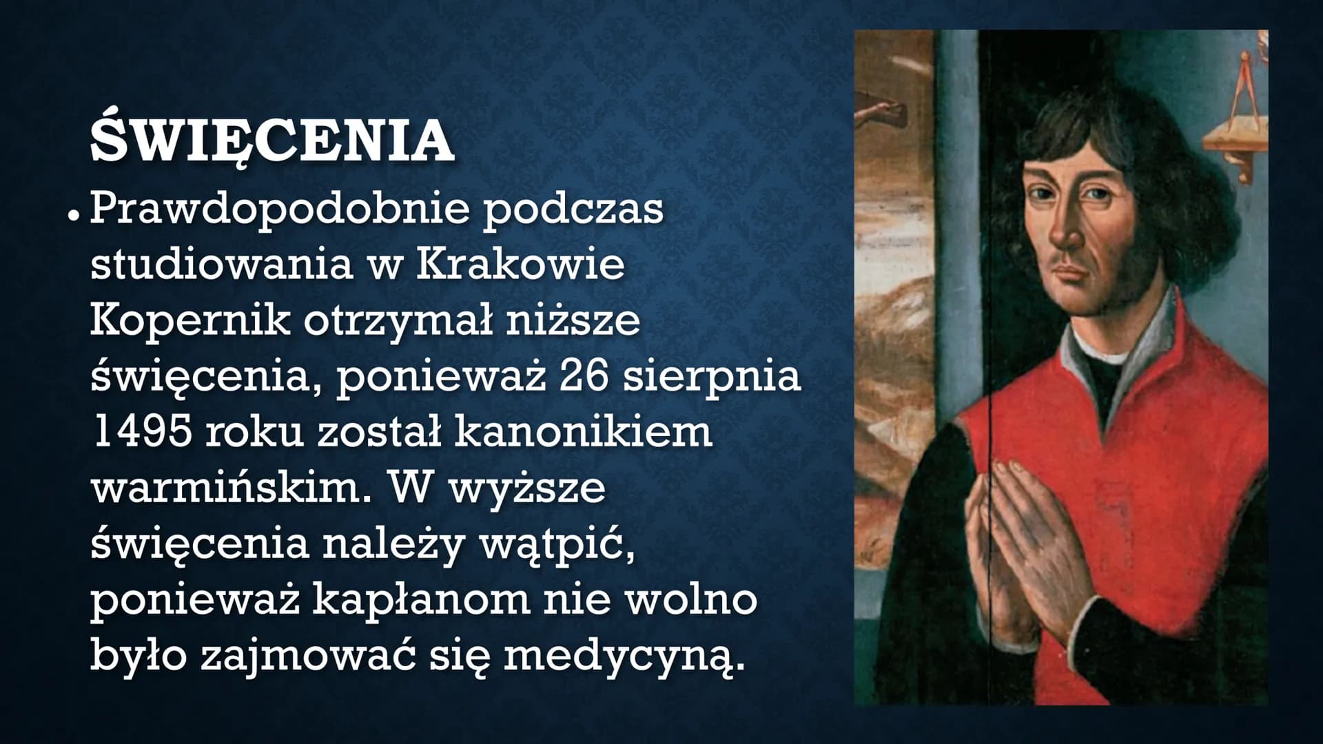 Mikołaj Kopernik
Wykonała Alicja Wiecheć W SKRÓCIE
• Mikołaj Kopernik urodził się 19 lutego 1473
roku w Toruniu jako syn kupca. Udowodnił,
ż