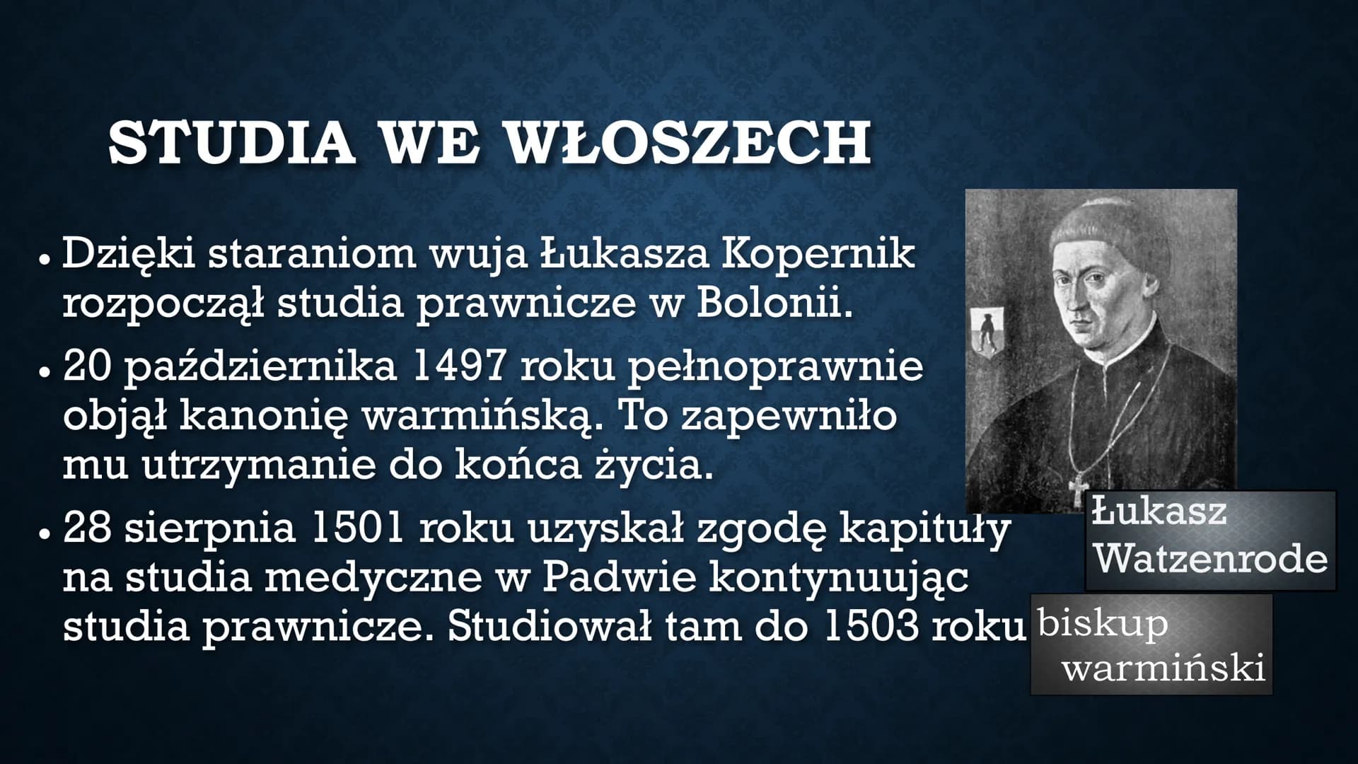 Mikołaj Kopernik
Wykonała Alicja Wiecheć W SKRÓCIE
• Mikołaj Kopernik urodził się 19 lutego 1473
roku w Toruniu jako syn kupca. Udowodnił,
ż