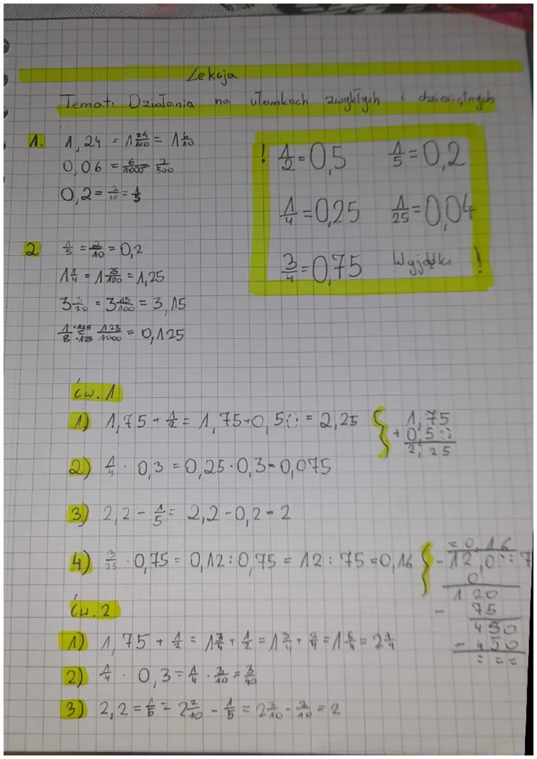 Zekuja
Temat: Działania
1. 1,24
7
1% = 1%
006 = 10000
=
0,2-
2 == 0,2
=40=0,2
14 = 100 = 1,25
333 15
125
42 = 0,125
8125 1000
no
uTomkach zw