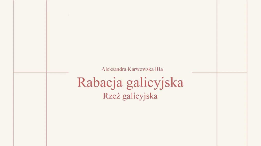 Rabacja Galicyjska: Przyczyny, Skutki i Jakub Szela