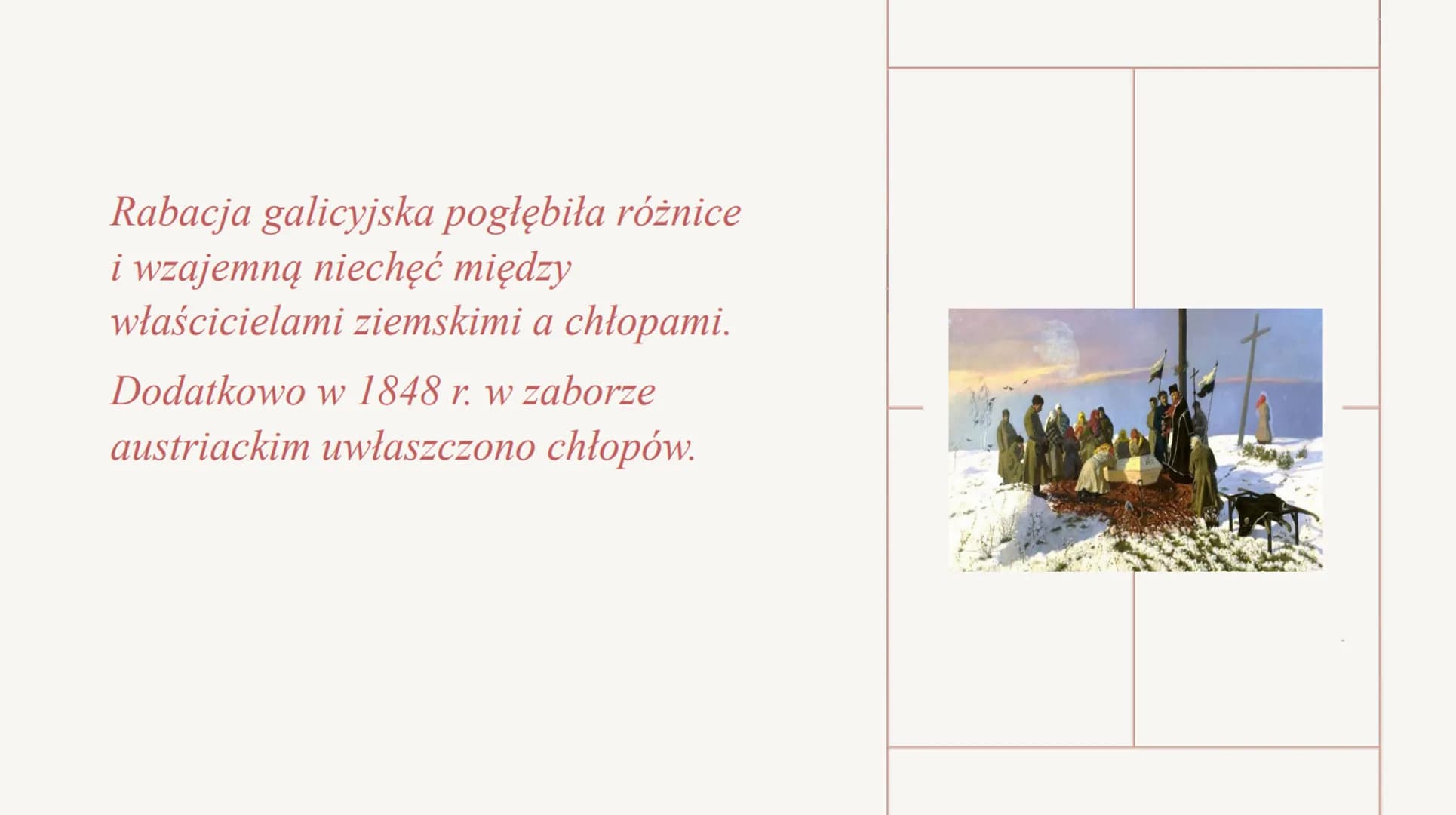 Aleksandra Karwowska IIIa
Rabacja galicyjska
Rzeź galicyjska Rabacja galicyjska miała
miejsce od 19 lutego
do marca 1846 r. na terenach
zach