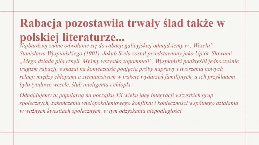 Aleksandra Karwowska IIIa
Rabacja galicyjska
Rzeź galicyjska Rabacja galicyjska miała
miejsce od 19 lutego
do marca 1846 r. na terenach
zach