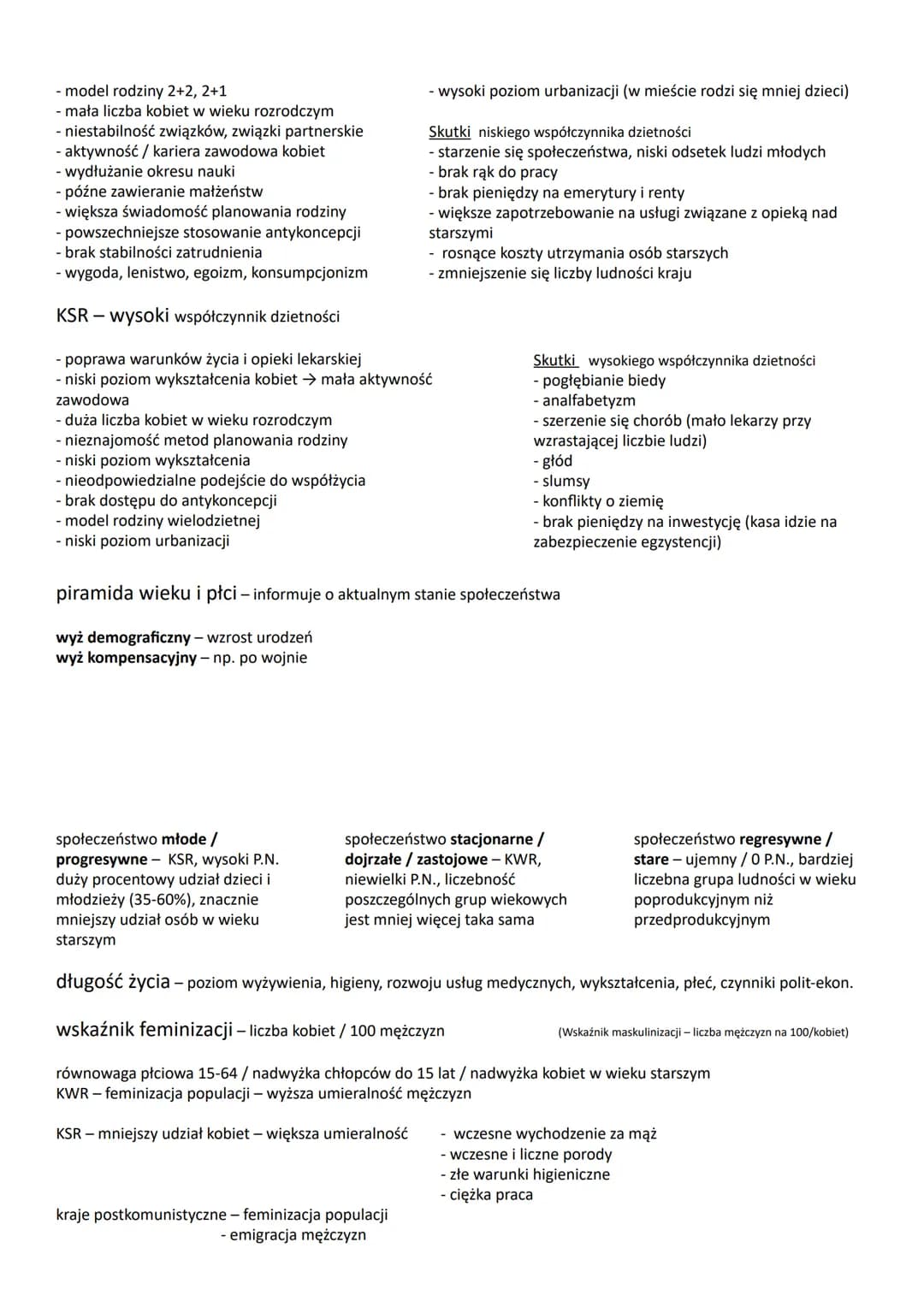 DEMOGRAFIA - nauka o prawidłowościach rozwoju ludności.
7000pne -10mln → początek ery-160mln → 1820-1mld → 1930-2mld → 1975-4mld → 1999–6mld