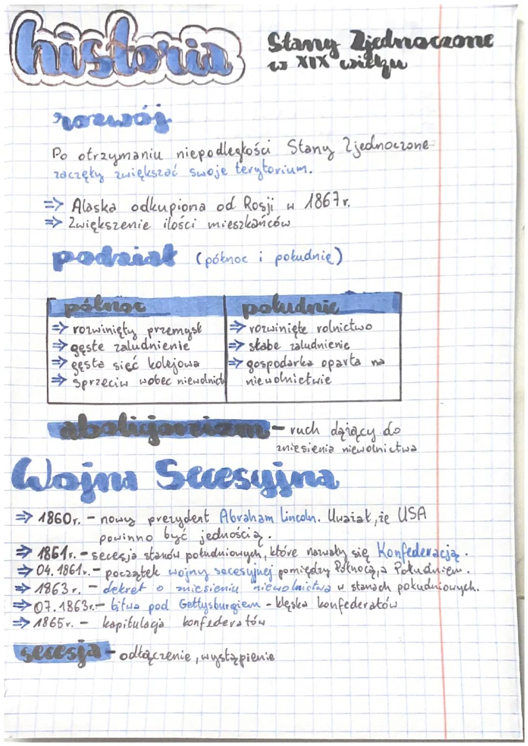 historia Stany Zednocame
rozwój
Po otrzymaniu niepodległości Stany Zjednoczone
zaczęły zwiększać swoje terytorium.
H
=> Alaska odkupiona od 