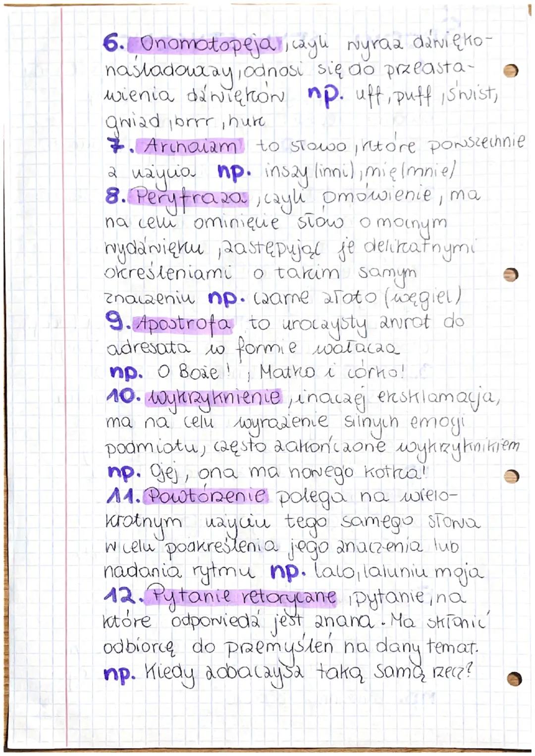 # SRODKI STYLISTYCZNE

1. Porównanie to środek stylistyczny
przedstawiający analogię pomiędzy
dwoma rzeczami, zjawi strami cay
postaciami np