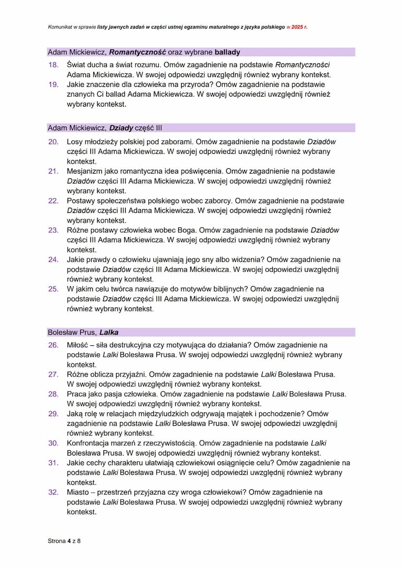 CENTRALNA
KOMISJA
EGZAMINACYJNA
Rodzaj dokumentu:
Egzamin:
Przedmiot:
Komunikat dyrektora Centralnej
Komisji Egzaminacyjnej
z 20 sierpnia 20